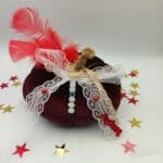 Χειροποίητο γούρι-Υφασμάτινη Κολοκύθα "Μπορντό"