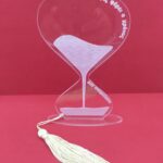 Χριστουγεννιάτικο διακοσμητικό κλεψύδρα με ευχή απο plexiglass