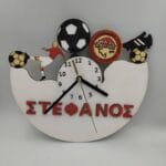 Ξύλινο ρολόι με Ολυμπιακό