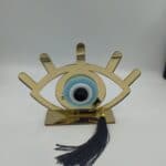 Χειροποίητο Επιτραπέζιο γούρι μάτι με βλεφαρίδες