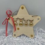 Κρεμαστό αστέρι με ταρανδάκια με τα μέλη της οικογένειας