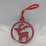 Χριστουγεννιάτικο στολίδι δέντρου " μπάλα ταρανδάκι "