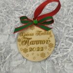 Χειροποίητο ξύλινο στολίδι μπάλα"Παππού"