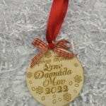 Χειροποίητο ξύλινο στολίδι μπάλα"Δασκάλα"