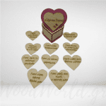 Ξύλινο κουτί με καρδιές “10 λόγοι που Σ΄αγαπώ ”