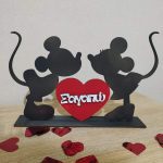 Ξύλινο διακοσμητικό - ποντικάκια M&M