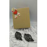 Χειροποίητα ξύλινα κρεμαστά σκουλαρίκια