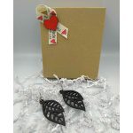 Χειροποίητα ξύλινα κρεμαστά σκουλαρίκια