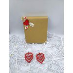 Χειροποίητα ξύλινα κρεμαστά σκουλαρίκια