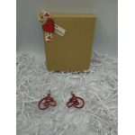 Χειροποίητα ξύλινα κρεμαστά σκουλαρίκια