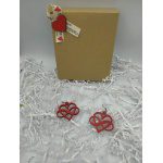 Χειροποίητα ξύλινα κρεμαστά σκουλαρίκια