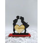 Ξύλινο χειροποίητο διακοσμητικό με ζευγάρι