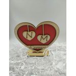 Ξύλινο διακοσμητικό - καρδιά με τα αρχικά σας