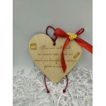 Ξύλινη κρεμαστή καρδιά  για την Δασκάλα