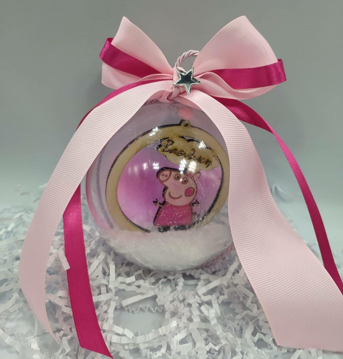 IMG_20211212_183328 Μπάλα στολίδι -Με την πέππα και όνομα επιλογής - Image 1
