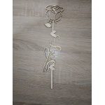 Ξύλινο Στικ καρδιά τριαντάφυλλο Love