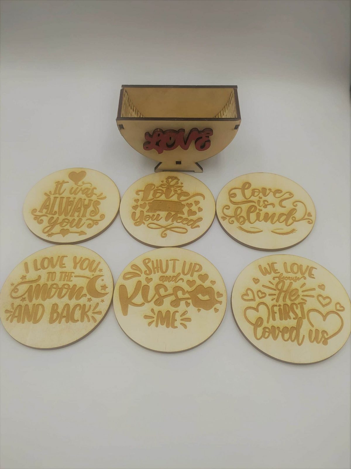 Σουπλά με Ξύλινη βάση του αγιού βαλεντίνου - Image 2