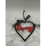 Ξύλινη κρεμαστή καρδία "Σ'αγαπώ"