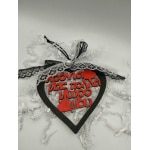 Ξύλινη κρεμαστή καρδία "Χρόνια μας πολλά Μωρό μου"