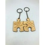 Ξύλινο μπρελόκ παζλ για ζευγάρια