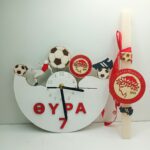 Σετ Λαμπάδα Ολυμπιακού με ρολόι