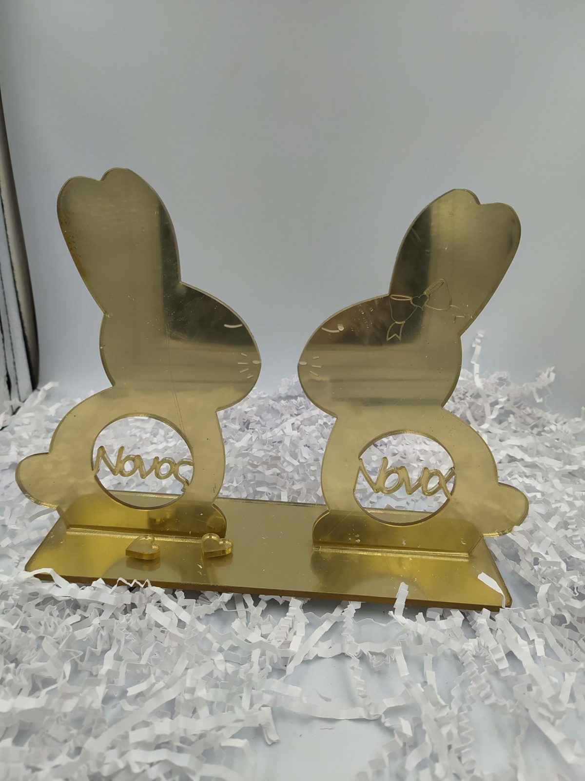 Επιτραπέζιο "κουνελάκια Νονός-Νονά" plexiglass - Image 1