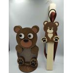 Σετ Λαμπάδα αρκουδάκι με κουμπαρά