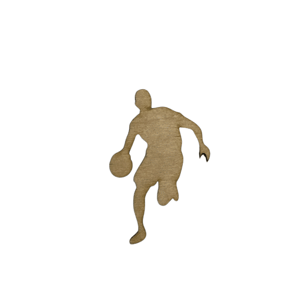 Ξύλινη Φιγούρα μπασκετμπολίστας Φιγούρες στολισμού βάπτισης woodworld