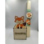 Σετ Λαμπάδα Αλεπουδίτσα με μολυβοθήκη