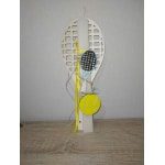 Λαμπάδα με μπρελόκ μπάλα του τέννις με πλάτη ρακέτας