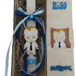 Λαμπάδα baby boss με ξύλινο κουτί