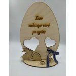 Ξύλινο επιτραπέζιο "Αυγό στον καλύτερο νονό ''