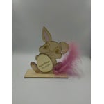 Ξύλινο επιτραπέζιο "κουνελάκι με plexiglass”