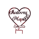 Cake topper "Καρδιά με Όνομα"