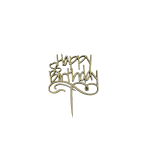 Cake topper "Happy birthday με καρδιές"