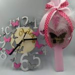 Σετ Λαμπάδα με ρολόι πεταλούδες και καδράκι πόρτας