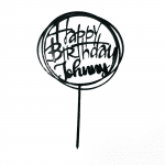 Cake topper "Happy birthday Στρογγυλό"