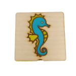 Χειροποίητη ξύλινη Τρίλιζα Ιππόκαμπος