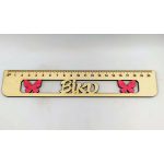 Ξύλινος χάρακας για κορίτσι