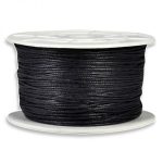 Κορδόνι κερωμένο μαύρο 0,1εκ.x 100μ.
