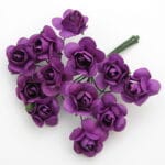 Τριαντάφυλλα 20mm μωβ σκούρο - 12 τεμάχια