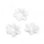 Λουλούδια από ύφασμα για διακόσμηση λευκό χρώμα
