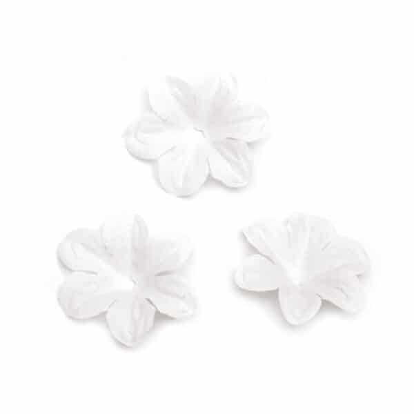 Λουλούδια από ύφασμα για διακόσμηση λευκό χρώμα Λουλούδια woodworld