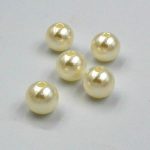 Πέρλες διακοσμητικές εκρού με τρύπα 1εκ.