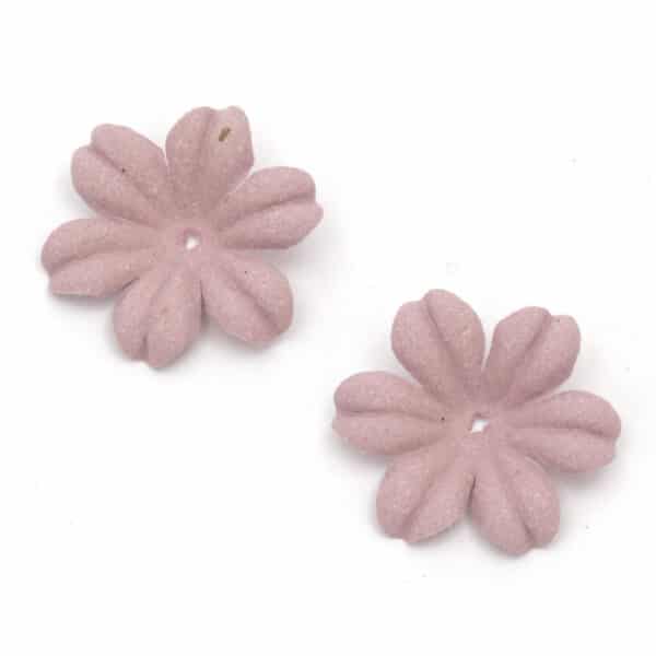 Λουλούδια σουέτ ροζ-μωβ παστέλ -10 τεμάχια Υλικά Διακόσμησης woodworld