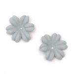 Λουλούδια σουέτ ανοιχτό μπλε παστέλ -10 τεμάχια