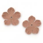 Λουλούδια σουέτ ροζ παστέλ χρώμα -10 τεμάχια