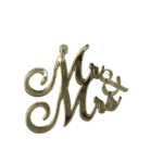 Διακοσμητικό plexi MR & MRS Χρυσό