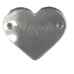 Καρδία plexiglass ασημί (Μαμά)