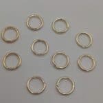 Κρικάκια μεταλλικά ροζ χρυσό 0,8εκ